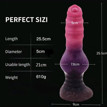 DOG DILDO KNOTTED MONSTER SILICONE 8INCH