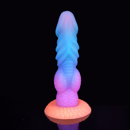 DOG DILDOS KNOTTED 8 INCH GLOW IN THE DARK