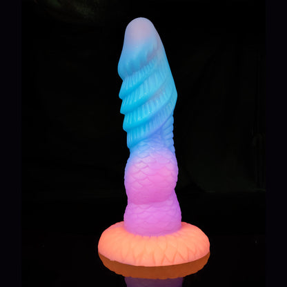 DOG DILDOS KNOTTED 8 INCH GLOW IN THE DARK