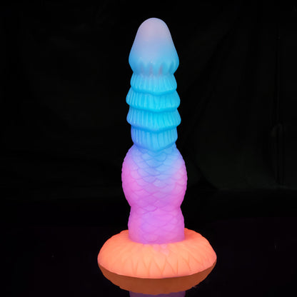 DOG DILDOS KNOTTED 8 INCH GLOW IN THE DARK