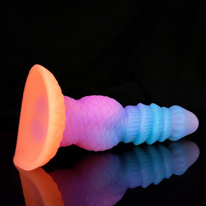 DOG DILDOS KNOTTED 8 INCH GLOW IN THE DARK