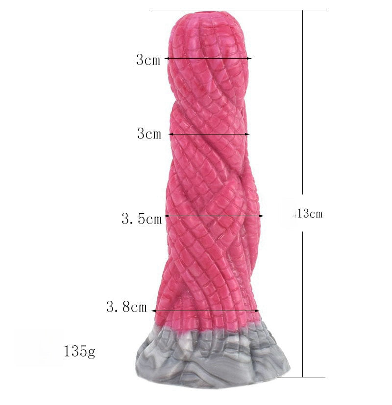 DILDO NOUÉ FANTSY SILICONE 5 POUCES ROSE