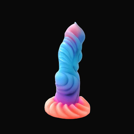 MONSTER DILDO KNOTTED 8 INCH GLOW IN THE DARK