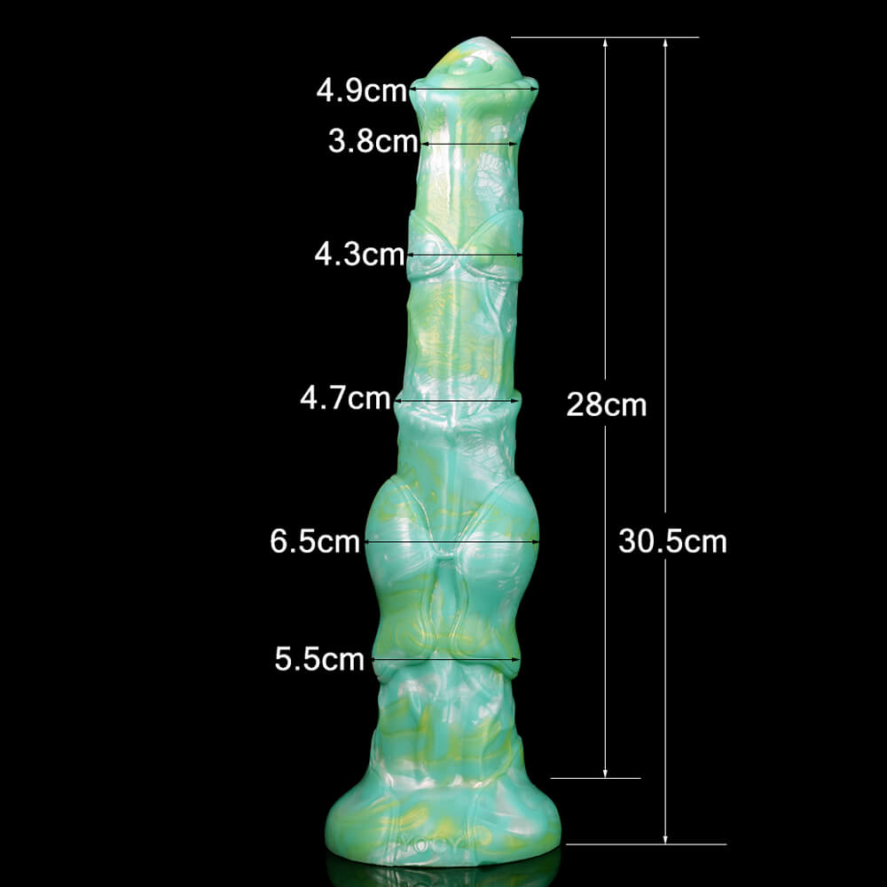 DILDO CHEVAL GÉANT EN SILICONE 12 POUCES VERT