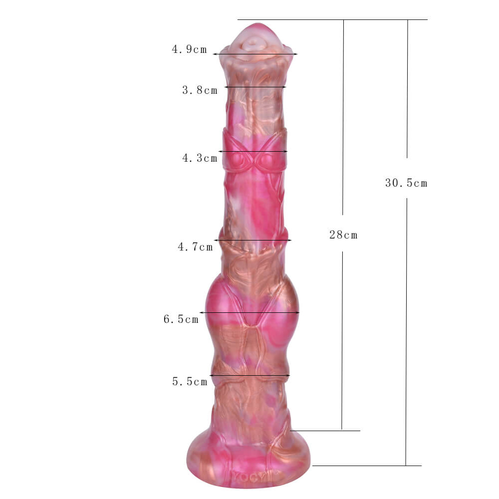 Gode ​​géant en silicone pour cheval de 30,5 cm, rose