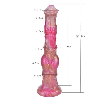 Gode ​​géant en silicone pour cheval de 30,5 cm, rose