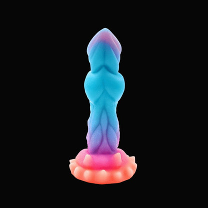 MONSTER DILDO KNOTTED 7 INCH GLOW IN THE DARK