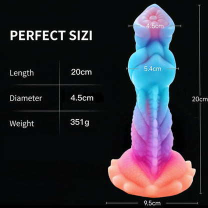 MONSTER DILDO KNOTTED 7 INCH GLOW IN THE DARK