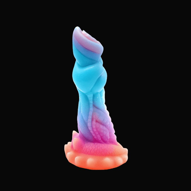 MONSTER DILDO KNOTTED 7 INCH GLOW IN THE DARK