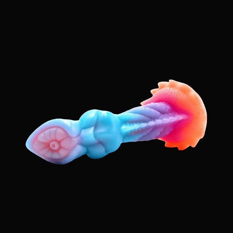 MONSTER DILDO KNOTTED 7 INCH GLOW IN THE DARK