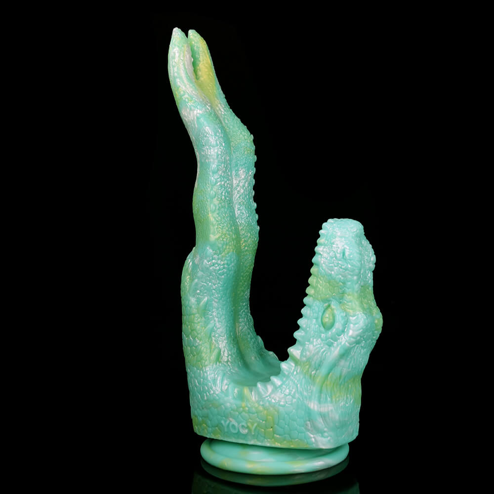 DILDO MONSTER À DOUBLE EXTRÉMITÉ EN SILICONE 9 POUCES VERT