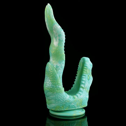 DILDO MONSTER À DOUBLE EXTRÉMITÉ EN SILICONE 9 POUCES VERT