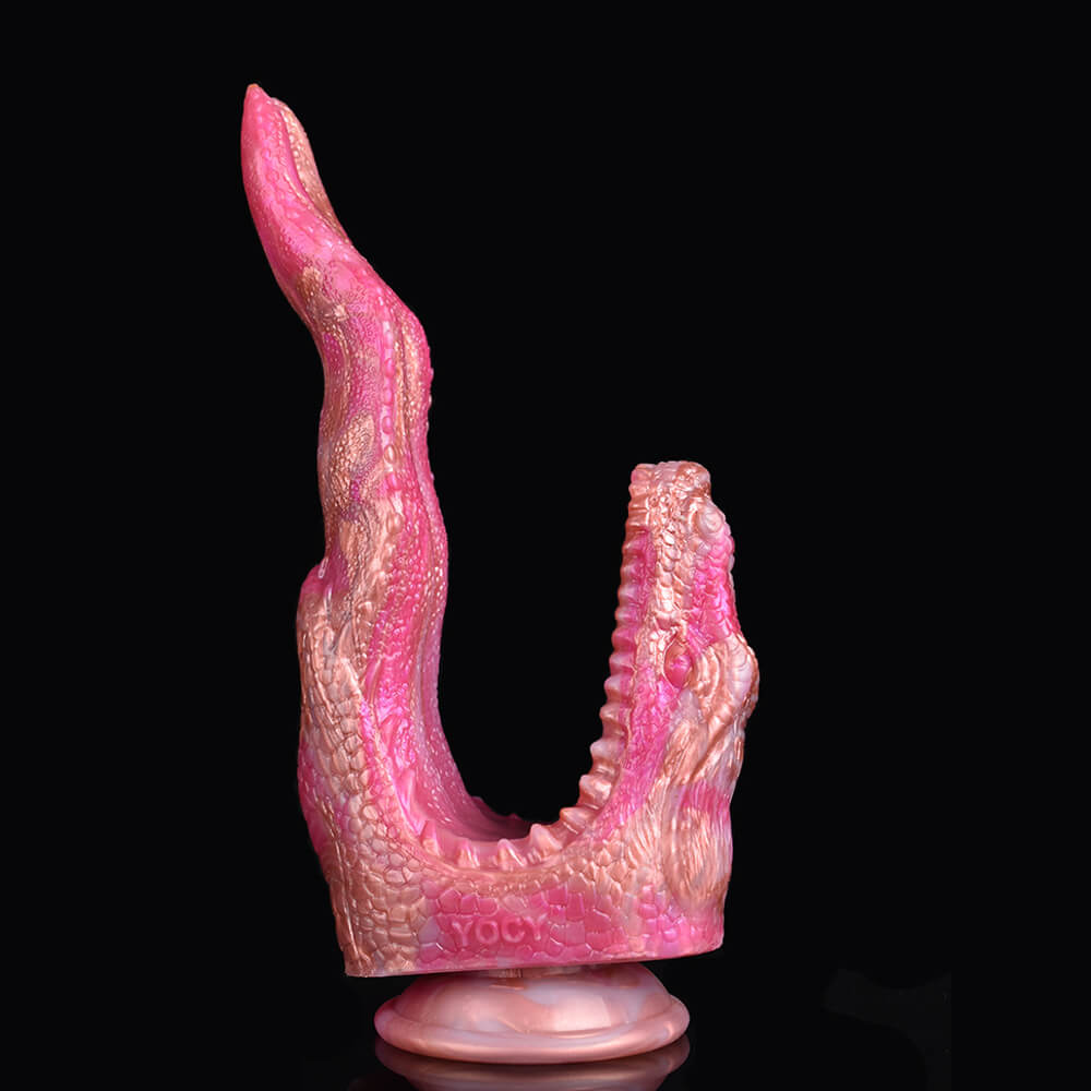 Godemichet double extrémité Monster en silicone 9 pouces rose