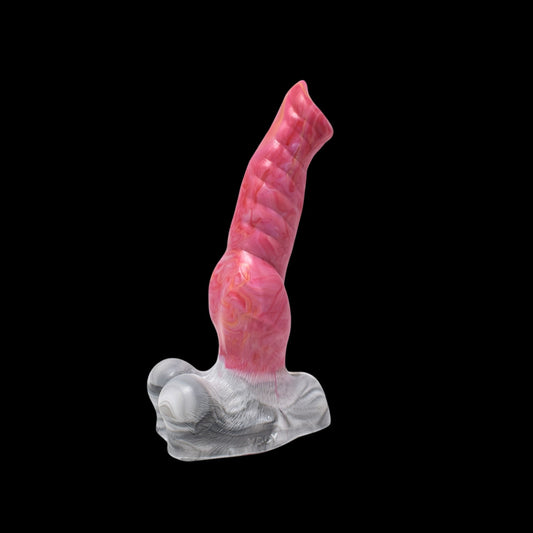DOG DILDO VIBRATING SILICONE 10 INCH PINK