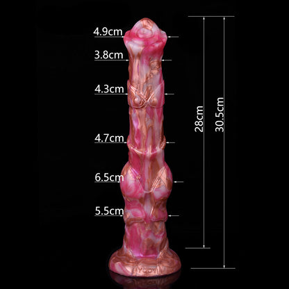GIANT DILDO DOG SILICONE 12 INCH PINK