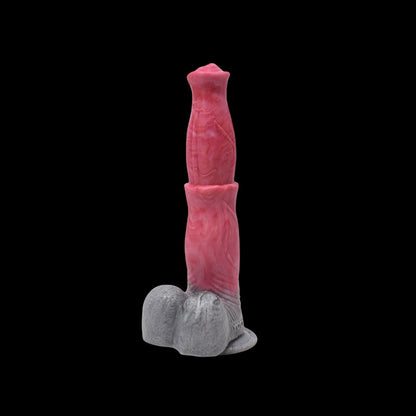 HORSE DILDO FANTASY VIBRANT SILICONE 9 POUCES ROSE