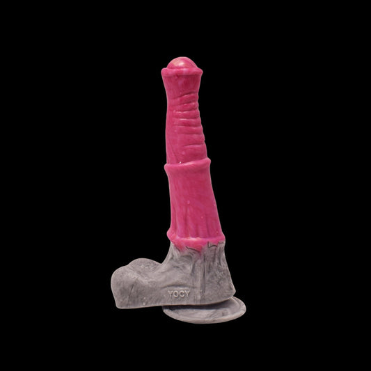 HORSE VIBRATING DILDO FANTASY SILICONE 9 INCH PINK